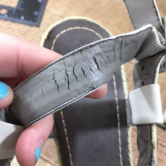 Vince Camuto Strappy‎ Woven Platform Wedge Sandals Womens 10B Slingback - Picture 8 of 11